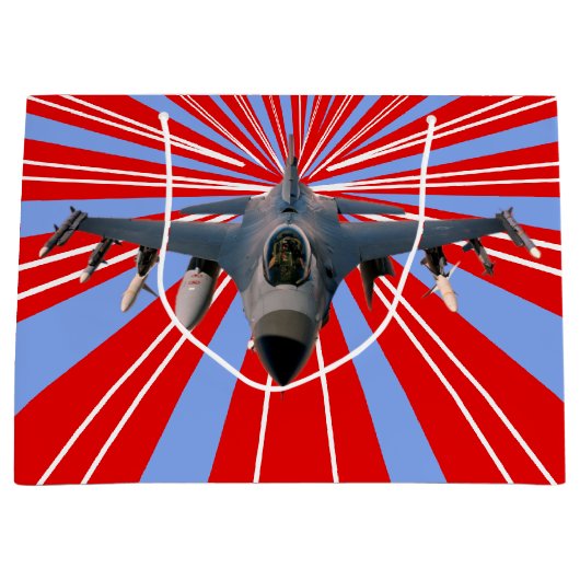 Fighter Jet Groot Cadeauzakje (Voorkant)