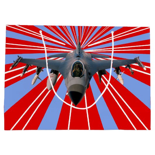 Fighter Jet Groot Cadeauzakje (Achterkant)