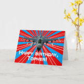 Fighter Jet Kaart (Gele Bloem)