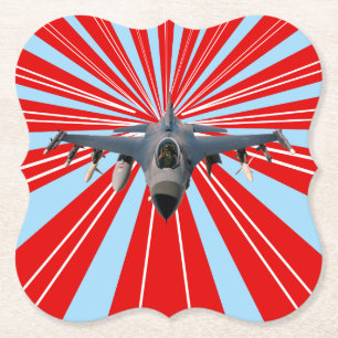 Fighter Jet Kartonnen Onderzetters