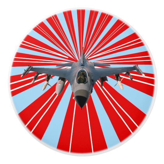 Fighter Jet Keramische Knop (Voorkant)