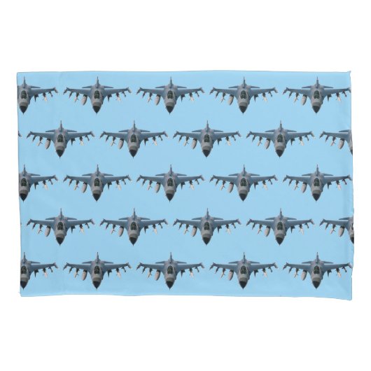 Fighter Jet Kussensloop (Voorkant-Links)