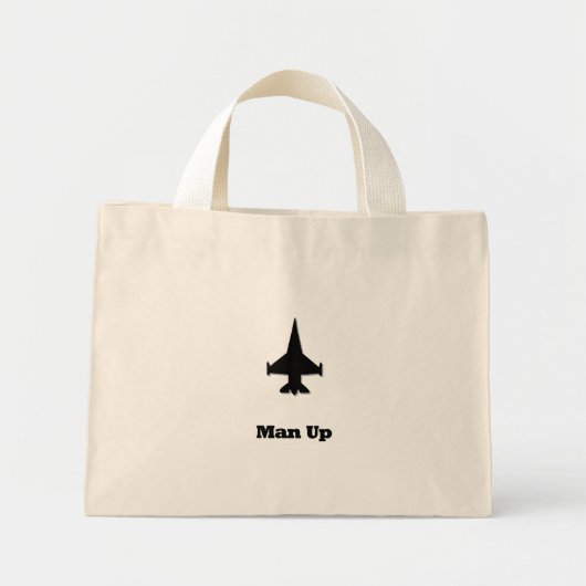 Fighter Jet Man omhoog Mini Tote Bag (Voorkant)