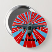 Fighter Jet Ronde Button 4,0 Cm (Voorkant /achterkant)