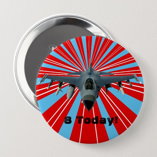 Fighter Jet Ronde Button 4,0 Cm (Voorkant /achterkant)