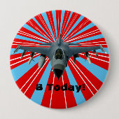 Fighter Jet Ronde Button 4,0 Cm (Voorkant)