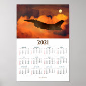 Fighter Jet Sunset 2021 Agenda Poster (Voorkant)
