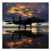Fighter Jet Sunset Poster (Voorkant)