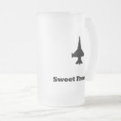 Fighter Jet Sweet Freedom Matglas Bierpul (Voorkant rechts)