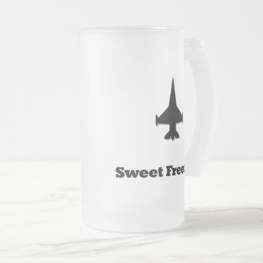 Fighter Jet Sweet Freedom Matglas Bierpul (Voorkant rechts)