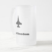 Fighter Jet Sweet Freedom Matglas Bierpul (Voorkant links)