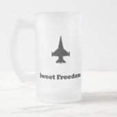 Fighter Jet Sweet Freedom Matglas Bierpul (Links)