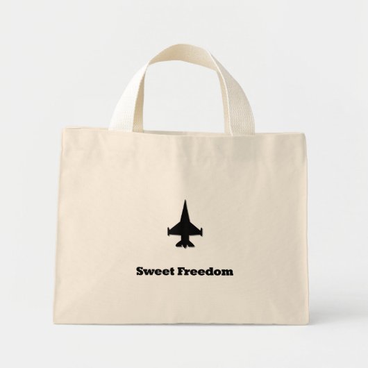 Fighter Jet Sweet Freedom Mini Tote Bag (Voorkant)