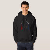 Fighter Jet USA Flag Airplane F 18 4th Of July Hoodie (Voorkant volledig)