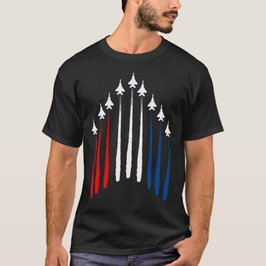 Fighter Jet USA Flag Airplane F 18 4th Of July T-shirt (Voorkant)