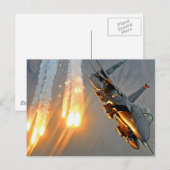 FIGHTER JET VERWIJDERT HOT FLARES BRIEFKAART (Voorkant / Achterkant)