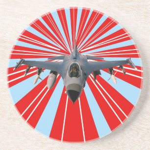 Fighter Jet Zandsteen Onderzetter