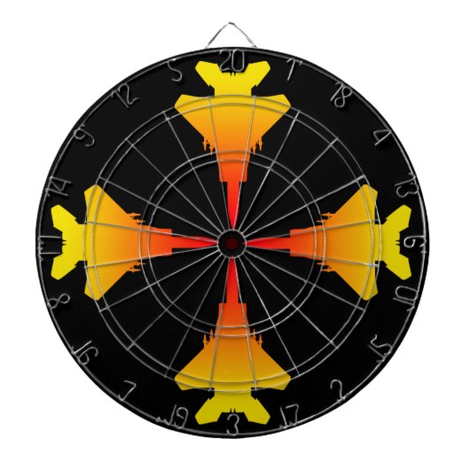 Fighter Jets Metal Cage Black Dartboard Dartbord (Voorkant)