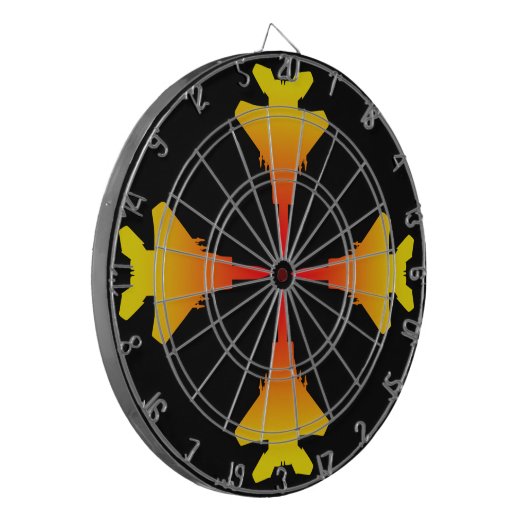 Fighter Jets Metal Cage Black Dartboard Dartbord (Voorkant Links)