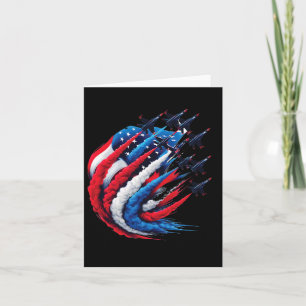 Fighter Jets Patriottisch Rood Wit Blauw Rook USA Kaart