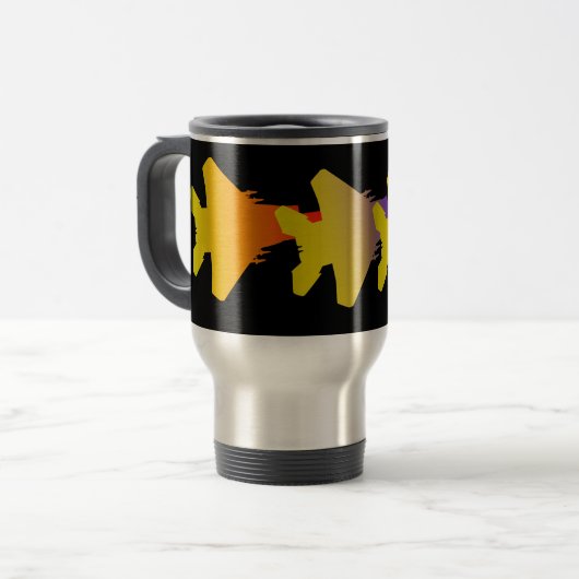 Fighter Jets Squadron Travel Mug Reisbeker (Voorkant links)