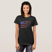 Fighter jets with USA american flag 4th of July ce T-shirt (Voorkant volledig)