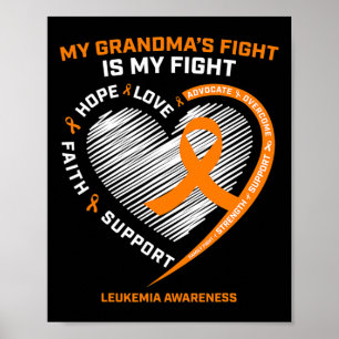 Fighter Leukemie Bewustzijn Oma Mannen Vrouwen Cad Poster