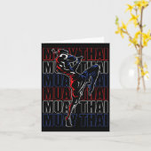 Fighter Muay Thai Sports Martial Arts MMA Thailand Kaart (Gele Bloem)