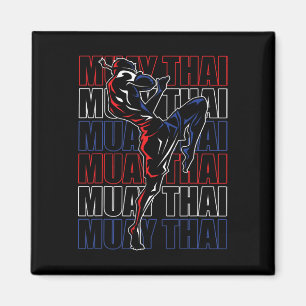 Fighter Muay Thai Sports Martial Arts MMA Thailand Magneet