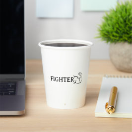 Fighter mug papieren bekers