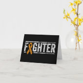 Fighter Oranje lint Leukemie Bewustzijn Kanker PA Kaart (Gele Bloem)