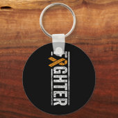 Fighter Oranje lint Leukemie Bewustzijn Kanker PA Sleutelhanger (Voorkant)