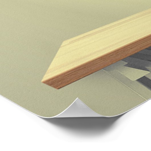 Fighter Pilot Helmet and Gloves on Table Poster (Hoek)