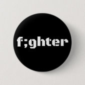 Fighter Semicolon Awareness Ronde Button 5,7 Cm (Voorkant)