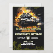 Fighter Soldier Tank CamoFlag Verjaardag Jongen Kaart (Voorkant)