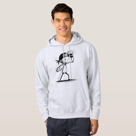 Fighter Stickman Hoodie (Voorkant volledig)