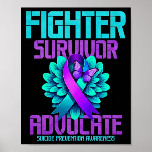 Fighter Survivor Advocate Premium Poster (Voorkant)