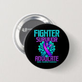 Fighter Survivor Advocate Premium Ronde Button 5,7 Cm (Voorkant /achterkant)