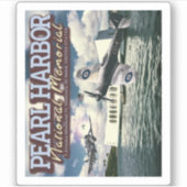 FIGHTER VLIEGTUIG - PEARL HARBOR NATIONAL MEMORIAL STICKER (Voorkant)