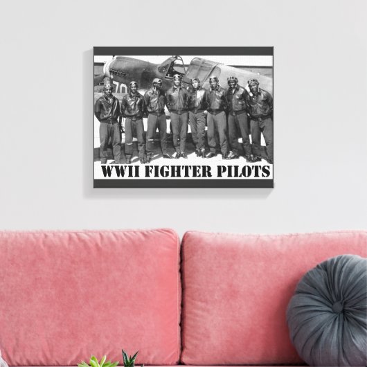 FIGHTERPILOTEN VAN DE WERELDWIJDE OORLOG II CANVAS AFDRUK (Insitu (Woonkamer))