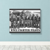 FIGHTERPILOTEN VAN DE WERELDWIJDE OORLOG II CANVAS AFDRUK (Insitu (Houten vloer))