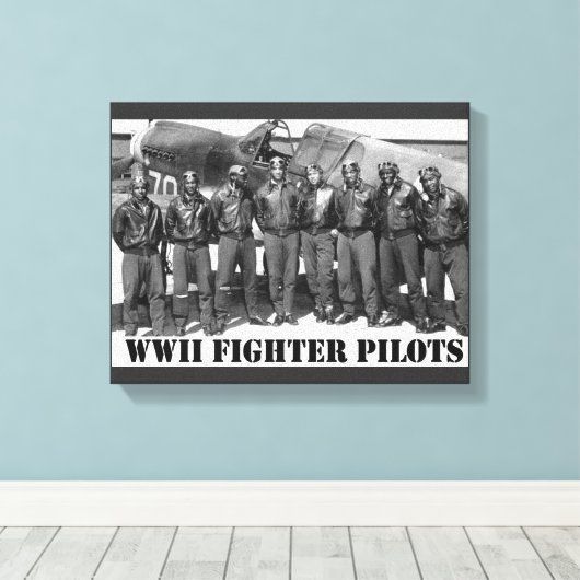 FIGHTERPILOTEN VAN DE WERELDWIJDE OORLOG II CANVAS AFDRUK (Insitu (Houten vloer))