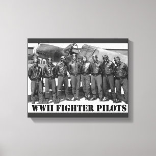 FIGHTERPILOTEN VAN DE WERELDWIJDE OORLOG II CANVAS AFDRUK
