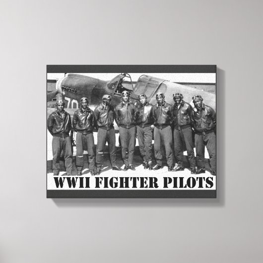 FIGHTERPILOTEN VAN DE WERELDWIJDE OORLOG II CANVAS AFDRUK (Voorkant)