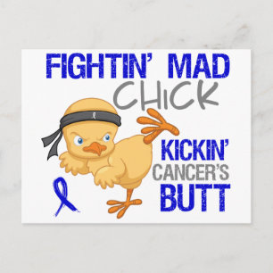 Fightin Chick Colon Cancer Briefkaart