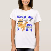 Fightin Chick Colon Cancer T-shirt (Voorkant)