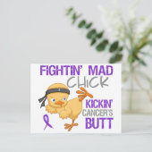 Fightin Chick GIST Cancer Briefkaart (Staand voorkant)