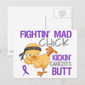 Fightin Chick GIST Cancer Briefkaart (Voorkant / Achterkant)