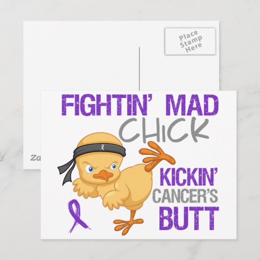 Fightin Chick GIST Cancer Briefkaart (Voorkant / Achterkant)