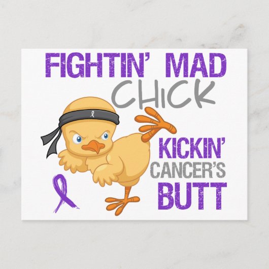 Fightin Chick GIST Cancer Briefkaart (Voorkant)